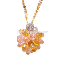 Bohemian Style Bling Bling Goldene Kristallkugel Kette Halskette